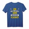 26 Sind Zwar Nicht 180 Dart T-Shirt - Lustiges Dartspieler Shirt für Kneipen, Turniere & Dartzubehör