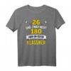 26 Sind Zwar Nicht 180 Dart T-Shirt - Lustiges Dartspieler Shirt für Kneipen, Turniere & Dartzubehör