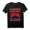 Gamer altern nicht sie leveln T-Shirt – Lustiges Zocken Spruchshirt für Gamer, Geek & Online-Spieler