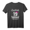 19. Geburtstag Mädchen Frau T-Shirt - Lustiges Design mit Krone, Herzen und großer Zahl für den besonderen 19. Geburtstag