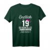 19. Geburtstag Mädchen Frau T-Shirt - Lustiges Design mit Krone, Herzen und großer Zahl für den besonderen 19. Geburtstag