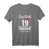 19. Geburtstag Mädchen Frau T-Shirt - Lustiges Design mit Krone, Herzen und großer Zahl für den besonderen 19. Geburtstag