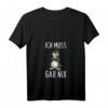 Damen Lustiges Pinguin T-Shirt mit Spruch 'Ich Muss Gar Nix' – Witziges V-Ausschnitt Shirt als Geschenkidee für Freunde und Kollegen