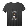 Damen Lustiges Pinguin T-Shirt mit Spruch 'Ich Muss Gar Nix' – Witziges V-Ausschnitt Shirt als Geschenkidee für Freunde und Kollegen