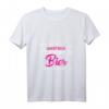 Damen HapDeer T-Shirt - Man muss auch Bier trinken, pink V-Ausschnitt, lustiges Party-Outfit für Bierliebhaberinnen