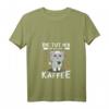 Damen Kaffee T-Shirt mit Spruch 'Die tut nix die will nur Kaffee' – Lustiges Katzen Motiv, Perfekt für Kaffeeliebhaberinnen & Morgenmuffel