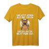 Lustiges Yoga T-Shirt mit deutschem Schäferhund - 'Und jetzt alle tief einatmen und die Idioten nicht mehr' Humorvolles Spruchshirt