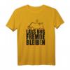 Lass uns Fremde bleiben - Schwarzer Humor Ironie T-Shirt für Misanthropen, Menschenhasser & Ironiefans