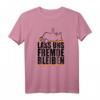 Lass uns Fremde bleiben - Schwarzer Humor Ironie T-Shirt für Misanthropen, Menschenhasser & Ironiefans