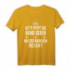 Bitte nicht die Hand geben niederknien reicht Abstand T-Shirt - Humorvolles Social Distancing Outfit & Geschenk für Corona-Zeiten