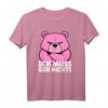 Lustiges rosa Bär T-Shirt - Ich muss gar nichts! Witziges Tiercartoon-Shirt für Humor- und Tierliebhaber, perfekt als Geschenk
