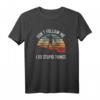 Folgen Sie mir nicht, ich mache dumme Sachen Trail Running T-Shirt – Retro Vintage Outdoor Sportbekleidung für Abenteurer und Extremsportfans