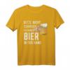 Bitte nicht schubsen ich habe Bier in der Hand T-Shirt – Lustiges Party-Shirt für Bierliebhaber & Männer
