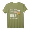 Bitte nicht schubsen ich habe Bier in der Hand T-Shirt – Lustiges Party-Shirt für Bierliebhaber & Männer