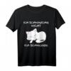 Ich Schnarche Nicht Ich Schnurre Katzen Pyjama Schlaf T-Shirt - Lustiges Geschenk für Katzenliebhaber und Katzenmamas
