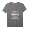 Damen Pink V-Ausschnitt T-Shirt mit Spruch 'Nur hübsch sein reicht nicht man muss auch bier trinken' – Lustiges Bier-Motiv für Frauen