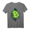 Bitcoin Code T-Shirt im Matrix Style mit Original BTC Logo - Für Miner, Trader & Hodler, Stylisches Kryptowährungen Fan-Shirt