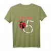 Kinder Mädchen 5 Jahre Geburtstags T-Shirt mit Marienkäfer - Perfekt für den 5. Geburtstag, Feier und Kindergarten