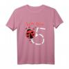 Kinder Mädchen 5 Jahre Geburtstags T-Shirt mit Marienkäfer - Perfekt für den 5. Geburtstag, Feier und Kindergarten