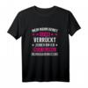 Mein Mann Denkt Ich Bin Verrückt - Lustiges Ehefrau T-Shirt mit Spruch für Damen, Frauen & Ehepaare, Perfekt als Geschenk