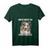 Damen Australian Shepherd T-Shirt mit V-Ausschnitt – Lustiges Hundemotiv, Geschenk für Hundebesitzer & Züchter