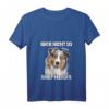 Damen Australian Shepherd T-Shirt mit V-Ausschnitt – Lustiges Hundemotiv, Geschenk für Hundebesitzer & Züchter
