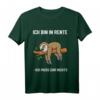 Ich bin in Rente, ich muss gar nix Faultier Langarmshirt – Lustiges Geschenk für Rentner und Faultier-Liebhaber