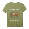 Ich bin in Rente, ich muss gar nix Faultier Langarmshirt – Lustiges Geschenk für Rentner und Faultier-Liebhaber