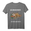 Ich bin in Rente, ich muss gar nix Faultier Langarmshirt – Lustiges Geschenk für Rentner und Faultier-Liebhaber