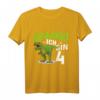 Kinder 4 Jahre Dino Dinosaurier Geburtstags T-Shirt - Cooles Outfit für Dino-Fans und Dino-Party Motto
