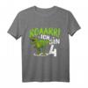 Kinder 4 Jahre Dino Dinosaurier Geburtstags T-Shirt - Cooles Outfit für Dino-Fans und Dino-Party Motto