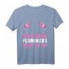 Lustiges Flamingo T-Shirt mit Spruch - GLOTZ' MEINE FLAMINGOS NICHT SO AN! Humorvolles Damen-Shirt für Partys & Geschenkideen