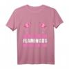 Lustiges Flamingo T-Shirt mit Spruch - GLOTZ' MEINE FLAMINGOS NICHT SO AN! Humorvolles Damen-Shirt für Partys & Geschenkideen