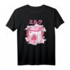Funny Retro 90s Japanese Kawaii Erdbeermilch Shake Carton T-Shirt – Perfekt für Manga-, Anime- und Otaku-Fans