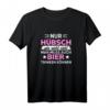 Nur hübsch sein reicht nicht, man muss auch Bier trinken - Pink T-Shirt mit Spruch für Frauen, ideal für Partys und gesellige Anlässe