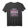 Nur hübsch sein reicht nicht, man muss auch Bier trinken - Pink T-Shirt mit Spruch für Frauen, ideal für Partys und gesellige Anlässe