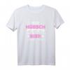 Nur hübsch sein reicht nicht, man muss auch Bier trinken - Pink T-Shirt mit Spruch für Frauen, ideal für Partys und gesellige Anlässe