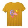 Kinder 6. Geburtstag Mädchen Flamingo T-Shirt – Lustiges Geburtstagsoutfit für 6-jährige Mädchen, Tochter, Nichte & Enkeltochter