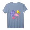 Kinder 6. Geburtstag Mädchen Flamingo T-Shirt – Lustiges Geburtstagsoutfit für 6-jährige Mädchen, Tochter, Nichte & Enkeltochter