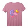 Kinder 6. Geburtstag Mädchen Flamingo T-Shirt – Lustiges Geburtstagsoutfit für 6-jährige Mädchen, Tochter, Nichte & Enkeltochter