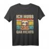 Ich muss gar nichts! Sarkastisches Faultier T-Shirt für Menschenfeinde, Misanthropen & Humorliebhaber