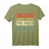 Mein Frau sagt ich habe nur zwei Fehler: Ich höre nicht zu - Lustiges Vintage Retro Männer T-Shirt mit Humor, perfektes Geschenk für Ehemann & Vater
