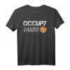 Occupy Mars NASA T-Shirt – Klassischer Schnitt, doppelt genähter Saum für Raumfahrt- und Mars-Fans