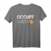 Occupy Mars NASA T-Shirt – Klassischer Schnitt, doppelt genähter Saum für Raumfahrt- und Mars-Fans