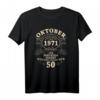 50. Geburtstag Geschenk Mann Legendär Seit Oktober 1971 - Vintage T-Shirt für Damen und Herren zum Jubiläum