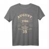 35. Geburtstag Geschenk für Mann und Frau - Legendär seit August 1986 Vintage T-Shirt für Jubiläum & Geburtstagsfeier
