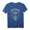 70. Geburtstag Geschenk für Mann & Frau - Legendär seit 1951 Vintage T-Shirt für Jubiläen & Ehrentage