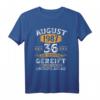 36. Geburtstag Geschenk für Mann und Frau – Vintage T-Shirt Jahrgang 1987 August, Legendär seit 1987, Perfekt für Geburtstagsfeier & Jubiläum
