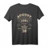 30. Geburtstag Geschenk für Mann & Frau – Legendär seit August 1991 Vintage T-Shirt für Geburtstag, Vater, Mutter, Oma, Opa