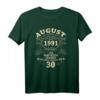30. Geburtstag Geschenk für Mann & Frau – Legendär seit August 1991 Vintage T-Shirt für Geburtstag, Vater, Mutter, Oma, Opa